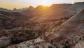 Landscape sunset in beautiful Zion Canyon National Park in Utah, one of the world Royalty Free Stock Photo