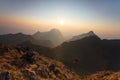 Landscape sunset at Doi Luang Chiang Dao, High mountain in Chiang Mai Province, Thailand