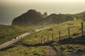 Landscape image of Durdle Door on Jurassic Coast in Dorset during Spring sunset Royalty Free Stock Photo