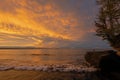 Sunset Lake Superior at Autrain Royalty Free Stock Photo