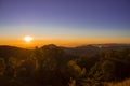 Landscape of sunset and mountain on morning time in Doi Inthanon chiangmai Thailand Royalty Free Stock Photo