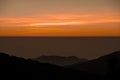 Landscape of sunset and mountain on morning time in Doi Inthanon chiangmai Thailand Royalty Free Stock Photo