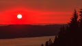 Landscape sunset scenery, Norway fjord