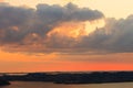 Landscape sunset scenery, Norway fjord