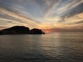 Landscape Sunset sea Cerro Azul beach peru