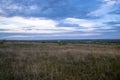 Landscape before sunset Steppe, Russia.