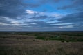 Landscape before sunset Steppe, Russia.