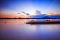 Landscape sunset Sungai Kapuas Kalimantan barat Royalty Free Stock Photo