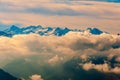 Swiss Alps seen from Rigi Mountain, Switzerland Royalty Free Stock Photo