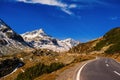 Landscape of the Swiss Alps and forest of national parc in Switzerland. Alps of Switzerland on autumn. Fluela pass road. . Swiss c Royalty Free Stock Photo