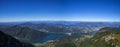 Landscape of Switzerland from Generoso mountain Royalty Free Stock Photo