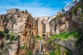 Tajo Gorge and stone bridge, Ronda, Spain Royalty Free Stock Photo