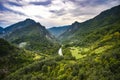 Landscape of the Tara canyon mountains in Montenegro, Europe. M