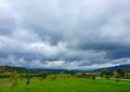 Tarnava valley - Romania on a cloudy day Royalty Free Stock Photo