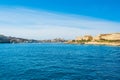 Landscape of the Tashbiesh town promenade and marina in Lazzaretto Creek