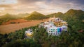 Landscape of Temple on the mountain at Simalai Songtham Temple in Khao Yai, Pak Chong, Nakhon Ratchasima, Thailand