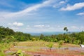 Landscape of terraced rice fields in Sukabumi, West Java, Indonesia Royalty Free Stock Photo