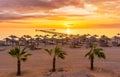 Landscape with three corners fayrouz beach in Marsa Alam, Egypt Royalty Free Stock Photo