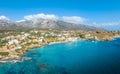 Landscape with Tigani and Moutsouna beach, Naxos island, Greece Royalty Free Stock Photo