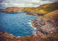 Landscape in Tintagel, Cornwall, England. Royalty Free Stock Photo