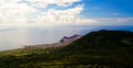 Landscape to Capelinhos volcano caldera at Faial, Azores, Portugal