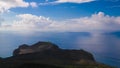 Landscape to Capelinhos volcano caldera, Faial, Azores, Portugal