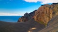 Landscape to Capelinhos volcano caldera, Faial, Azores, Portugal