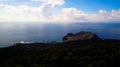 Landscape to Capelinhos volcano caldera, Faial, Azores, Portugal