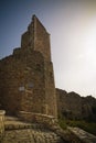 Landscape to ruined Kanine Castle and Shushica mountain, Vlore, Albania