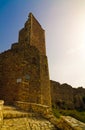 Landscape to ruined Kanine Castle and Shushica mountain, Vlore, Albania