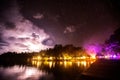 Landscape of Togean island in the night with the blizzard Royalty Free Stock Photo
