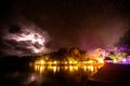 Landscape of Togean island in the night with the blizzard Royalty Free Stock Photo