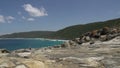 Landscape with tourists near the blowholes in Albany, Western Australia