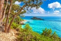 Landscape with Tourkopodaro beach on Kefalonia island, Greece