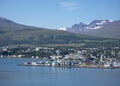 Landscape of the town of Akureyri in north Iceland Royalty Free Stock Photo