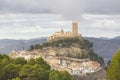 Landscape of the town and castle of Biar in the province of Alicante, Spain Royalty Free Stock Photo