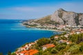 Landscape of the town Omis, Croatia. Royalty Free Stock Photo