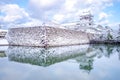 Landscape of Toyama Castle in the winter