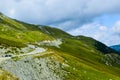 Landscape from Transalpina serpentines road DN67C. This is one of the most beautiful alpine routes in Romania