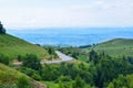 Landscape from Transalpina serpentines road DN67C. This is one of the most beautiful alpine routes in Romania Royalty Free Stock Photo
