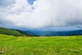 Landscape from Transalpina serpentines road DN67C. This is one of the most beautiful alpine routes in Romania