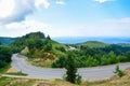 Landscape from Transalpina serpentines road DN67C. This is one of the most beautiful alpine routes in Romania Royalty Free Stock Photo