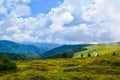 Landscape from Transalpina serpentines road DN67C. This is one of the most beautiful alpine routes in Romania