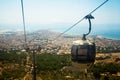 Landscape of Trapani city from the cableway of Erice. Sicily, Italy. Royalty Free Stock Photo