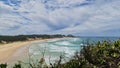 Landscape of Treachery Heaads surrounded by the sea and greenery in Australia Royalty Free Stock Photo