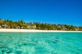 Landscape of tropical beach, Mauritius island