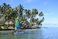 Landscape of a tropical resort in Fiji