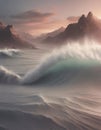 Landscape with Tsunami Waves