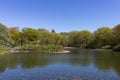 The Turtle Pond at Central Park with Green Trees during Spring in New York City Royalty Free Stock Photo