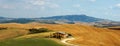 Landscape in tuscany in lajatico Royalty Free Stock Photo